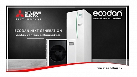 Jaunās paaudzes gaiss–ūdens sistēmas siltumsūkņi no Mitsubishi Electric

