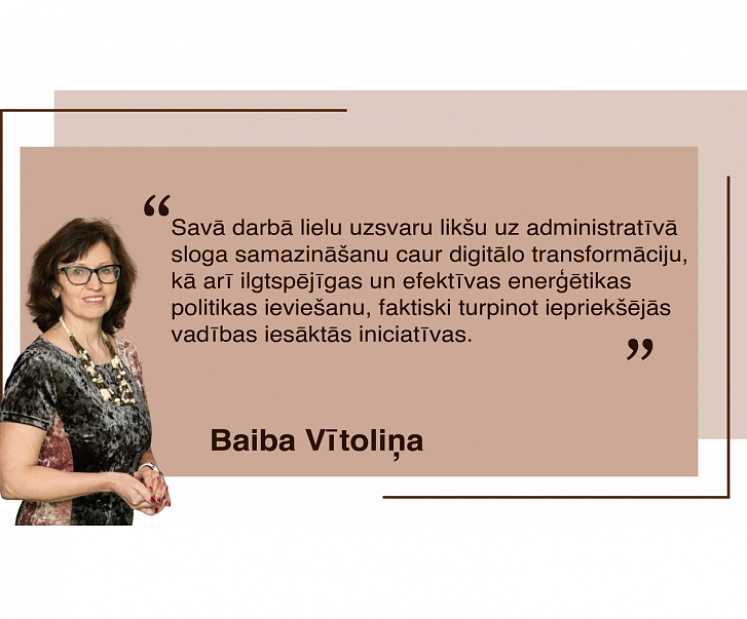 Būvniecības valsts kontroles biroja direktores amatā apstiprina Baibu Vītoliņu
