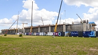 Trešajā būvniecības gadā redzamas Rail Baltica stacijas un tās infrastruktūras aprises Rīgas lidostā (FOTO)