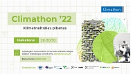 No 28. līdz 30. oktobrim notiks hakatons "Climathon'22: klimatneitrālas pilsētas"