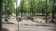 Turpinās Dauderu parka pārbūve; darbus plānots pabeigt šajā būvniecības sezonā
