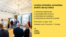Latvijas Arhitektu savienība aicina uz Atvērto durvju dienu
