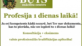 Iegūsti kvalifikāciju vienas dienas laikā!