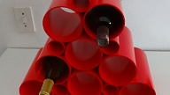 PVC cauruļu vīna plaukts
