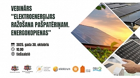 Aicina uz vebināru par elektroenerģijas ražošanu energokopienu pašpatēriņam 