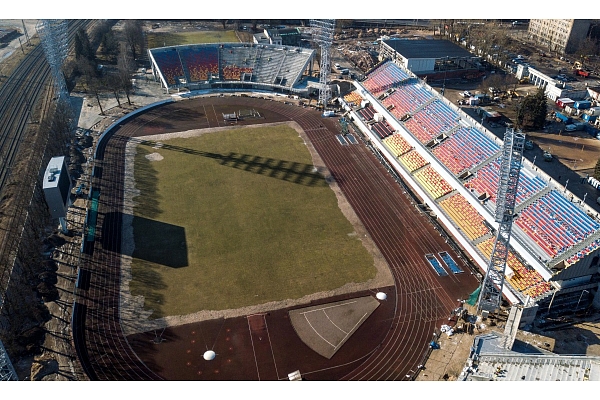 Daugavas stadionā pabeigti apjomīgākie būvdarbi
