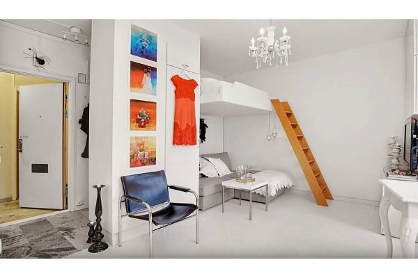 Kā ierīkot guļamvietu studijas tipa dzīvoklī? 5 idejas iedvesmai