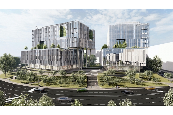 Rīgas zaļākā biroju kompleksa VERDE būvniecība sasniegusi jau pusi