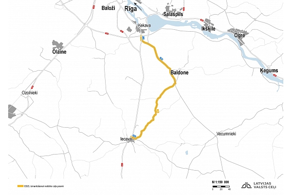 Rail Baltica būvdarbu materiālu piegādēm atsevišķi valsts ceļi tiks nodoti izmantošanai EDzL