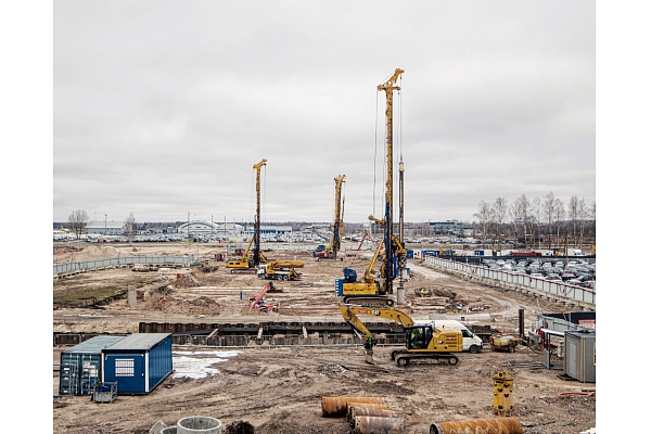 "Rail Baltica" projektā pie lidostas Rīga pabeigta unikālu urbpāļu izbūve