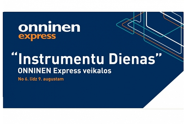 No 6. līdz 9. septembrim "Onninen Express" veikalos norisināsies Instrumentu dienas