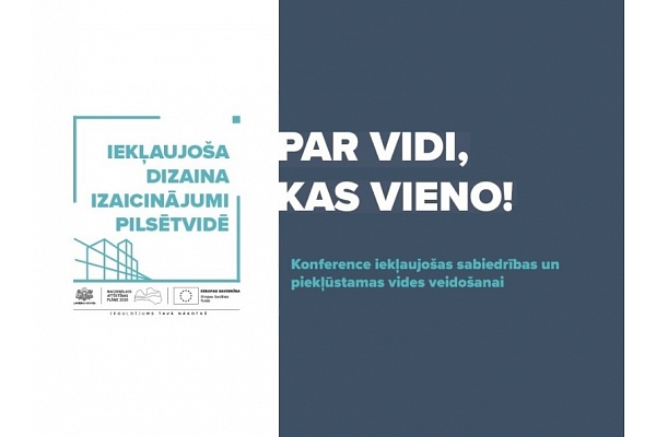 24. novembrī norisināsies konference "Iekļaujoša dizaina izaicinājumi pilsētvidē"