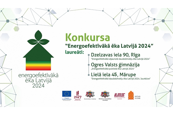 Konkursa “Energoefektīvākā ēka Latvijā 2024” laureāti – no Rīgas, Ogres un Mārupes