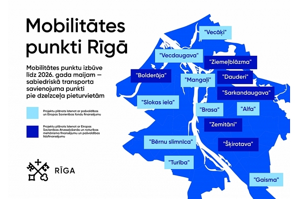 Rīgā būvēs mobilitātes punktus pie deviņām dzelzceļa stacijām