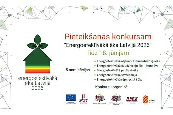 Aicina iesniegt pieteikumus konkursam „Energoefektīvākā ēka Latvijā 2026”