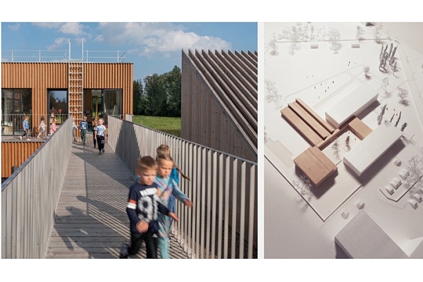 Kā postpadomju telpu pārveidot par mūsdienīgu sabiedrisko ēku? Lietuviešu koka bērnudārza tapšanas stāsts