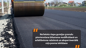 Latvijā pēta iespējas asfalta segumos iestrādāt nolietotas riepas

