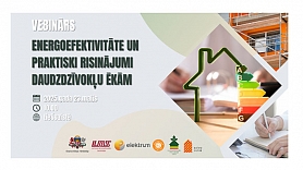 Aicina klausītājus pieteikties vebināram "Energoefektivitāte un praktiski risinājumi daudzdzīvokļu ēkām"