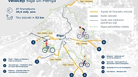 Rīgā un Pierīgā top vienota veloceļu infrastruktūra 52 kilometru garumā