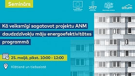Ekonomikas ministrija un ALTUM aicina uz semināru par daudzdzīvokļu māju energoefektivitātes programmu