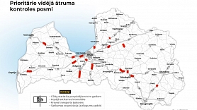 Uz Rīgas apvedceļa sāk ierīkot pirmo vidējā ātruma kontroles sistēmas posmu