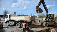 Sākti remontdarbi autoceļa Rīga-Ērgļi posmā pie Taurupes