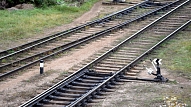 Slēgta dzelzceļa pārbrauktuve Jūrmalā pie Ķemeru stacijas