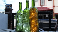Kā no stikla pudeles izgatavot lampiņu?