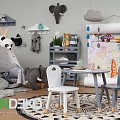 ALANDEKO round carpets chairs for children children&#39;s tables children&#39;s tents floor shelves