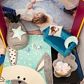ALANDEKO children&#39;s rugs, children&#39;s soft furniture, beanbags and poufs, cushions for children