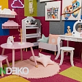 ALANDEKO play corner children&#39;s furniture children&#39;s carpet wall shelves cosmetic table jewelry box stool wooden storage box wall pictures