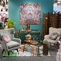 ALANDEKO living room armchairs decorative dishes