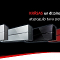 Red, black, white design heat pumps HERO MSZ LN