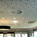 Perforated plasterboard ceilings