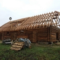 Log house construction, construction