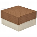 Gift box with beige base and brown lid