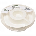 Фестивальная тарелка с 5 отделениями, 100% биоразлагаемая / компостируемая, диаметр 24мм, 10шт. / упаковка - Для еды