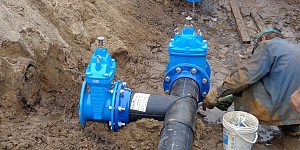 Water-pipe and sewerage