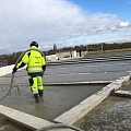 Aerated concrete laying works