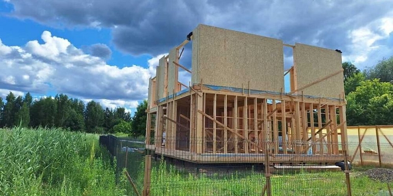Wooden frame houses