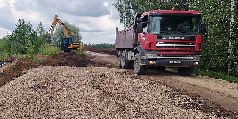 Sand and gravel for road construction and improvement