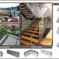Aluminum profiles for railings, glass railings, glass enclosures, glass balusters