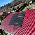 Photovoltaic panel system on the roof of the house