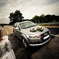 Car decoration with flowers