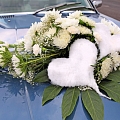 Car decoration with flowers