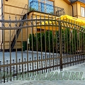 Metal gates with metal poles