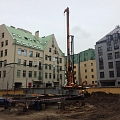 Beat in piles, pile construction in Riga, piles of house foundations