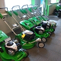 Petrol and electric lawn mowers