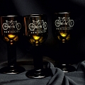 laser engraving glasses for green bikes.