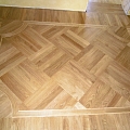 Parquet from oak and ash wood grown in Latvia